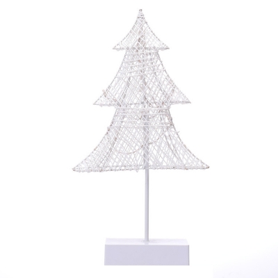 Christmas Ornaments Rattan Festive Light Nordic 1 Head White Battery Night Table Lamp for Girls Room