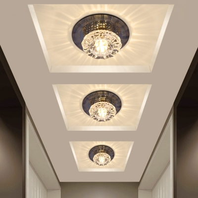 Floweret LED Flushmount Ceiling Lamp Contemporary Crystal Corridor Flush Mounted Light