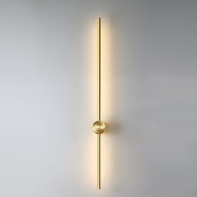 Gold Finish Stick Sconce Lighting Fixture Simplicity LED Metal Wall Light for Stairs