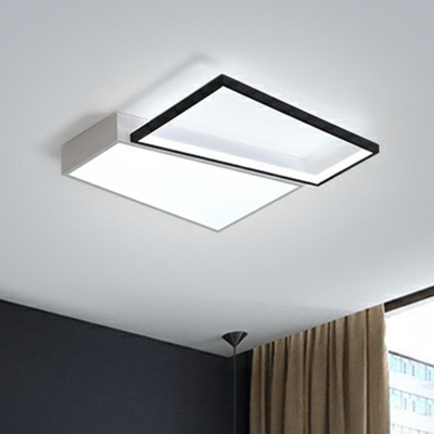 Trapezoid Bedroom Ceiling Flush Mount Acrylic Minimalism LED Flushmount Lighting