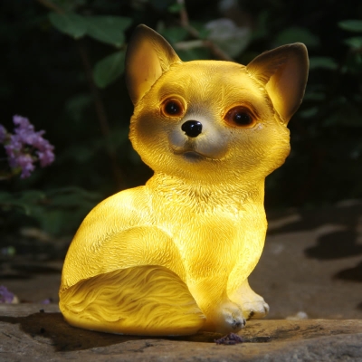 Animal Outdoor LED Ground Light Resin Decorative Solar Powered Landscape Lamp, 1 Piece