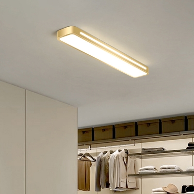 Contemporary Rectangular LED Flush Mount Light Metal Corridor LED Flush Mount Lighting Fixture