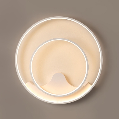 Circular Acrylic LED Flush Mount Light Simplicity White Flush Mount Ceiling Light