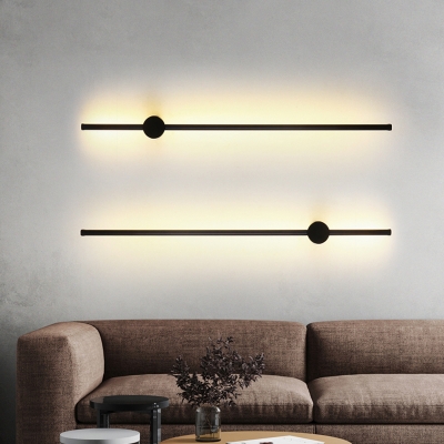 Rod Shaped Aluminum Wall Lamp Simplicity LED Wall Lighting Fixture for Living Room