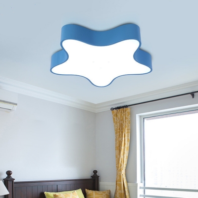 Acrylic Star Flush Light Contemporary LED Flush Ceiling Light Fixture for Child Room