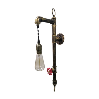 Piping Wrought Iron Wall Hanging Light Steampunk Single Dining Room Sconce Wall Lighting