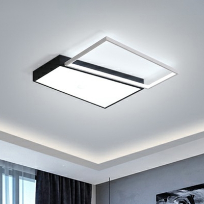Trapezoid Bedroom Ceiling Flush Mount Acrylic Minimalism LED Flushmount Lighting
