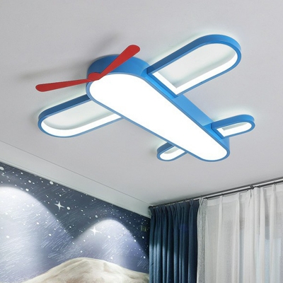 Acrylic Plane Flush Ceiling Light Acrylic Blue LED Flush Mount Lighting Fixture for Nursery