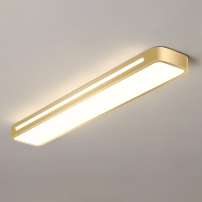 Contemporary Rectangular LED Flush Mount Light Metal Corridor LED Flush Mount Lighting Fixture