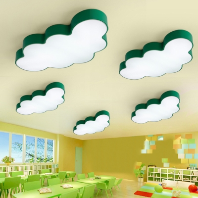 Cloud Kindergarten Flush Ceiling Light Acrylic Modern Style Ceiling Light Flush Mount