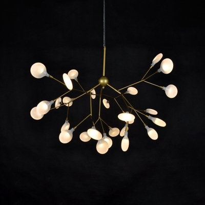 Leafage LED Chandelier Pendant Simplicity Acrylic Gold Finish Hanging Light Fixture
