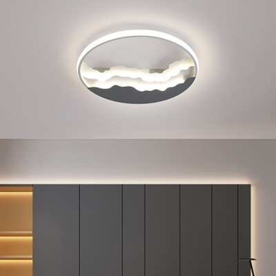 Simplicity Waved LED Flush Mount Light Metal Bedroom Flush Mount Ceiling Lighting