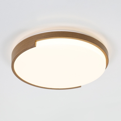 Minimalist Circular Shade Flush Mount Lighting Acrylic Bedroom LED Flush Mount Fixture