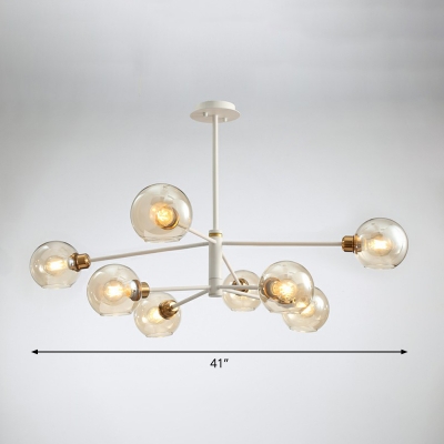 Minimalist Molecular Hanging Light Fixture Ball Glass Living Room Chandelier Lighting