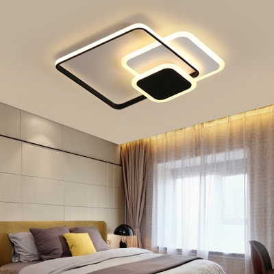 Nordic Geometric Shape LED Flush Mount Acrylic Bedroom Flushmount Ceiling Lighting