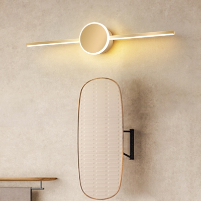 Simplicity Geometric Wall Sconce Light Acrylic Bathroom LED Vanity Lighting in Gold