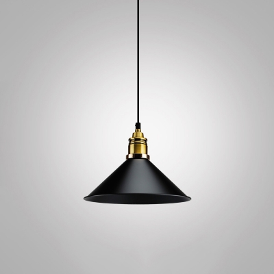 Black Lampshade Suspension Light Loft Iron 1 Head Dining Room Ceiling Pendant Lamp