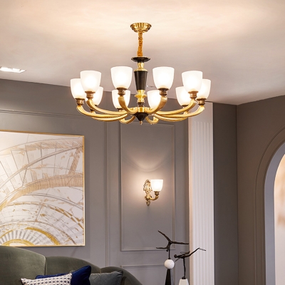 Classic Bell Ceiling Lighting Handblown Glass Pendant Light Fixture for Living Room
