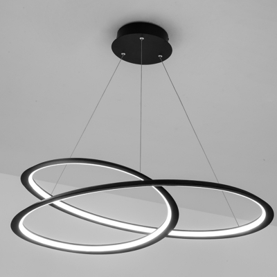 Cycle LED Chandelier Lamp Minimalistic Aluminum Living Room Pendant Lighting Fixture