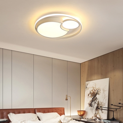 Nordic Style Circle LED Flush Mount Acrylic Study Room Flushmount Ceiling Lighting