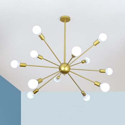 Simplicity Sputnik Shaped Suspension Light Iron Chandelier Lighting for Clothes Shop
