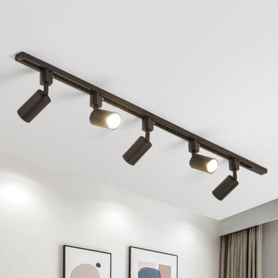Tube Living Room Ceiling Track Lighting Metal Modernism Semi Flush Light Fixture