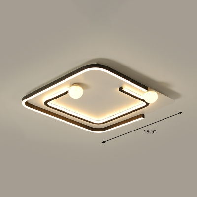 Black Ultrathin LED Flush Mount Lighting Simplicity Acrylic Ceiling Light Fixture