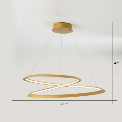 Cycle LED Chandelier Lamp Minimalistic Aluminum Living Room Pendant Lighting Fixture