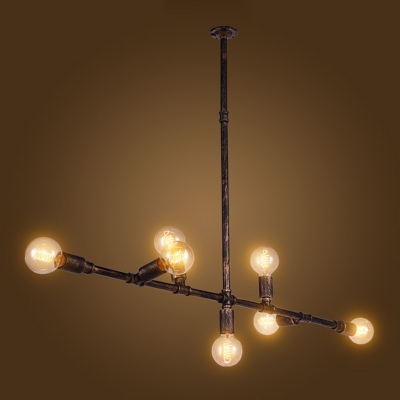 Antiqued Bronze Island Lighting Ideas Industrial Metal Plumbing Pipe Hanging Ceiling Light