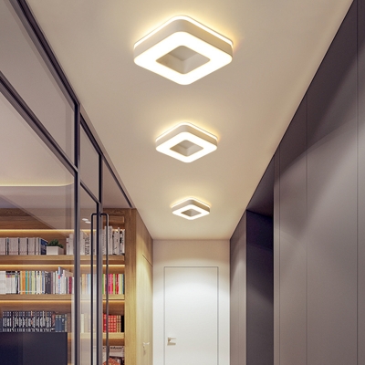 Geometric Flush Mount Lighting Minimalist Acrylic Corridor LED Flush Mount Fixture