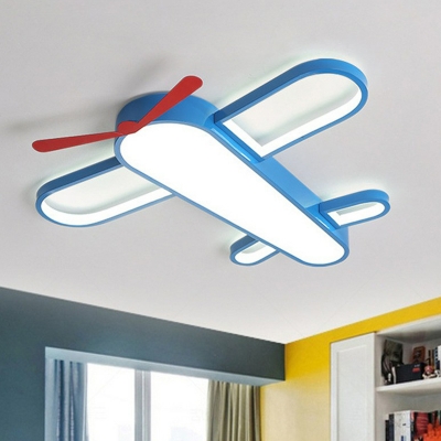Acrylic Plane Flush Ceiling Light Acrylic Blue LED Flush Mount Lighting Fixture for Nursery