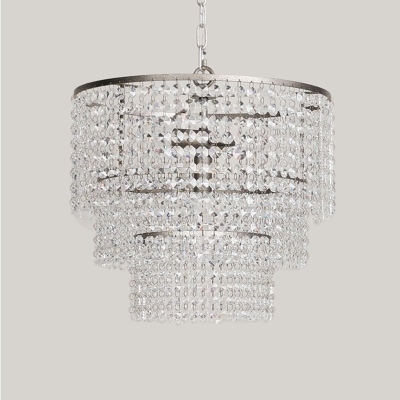 Tiered Dangling Crystal Chandelier Light Antique Entryway Pendant Fixture In Chrome Beautifulhalo Com - Home Decorators Collection 6 Light Chrome Crystal Chandelier