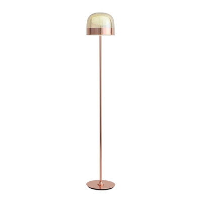 Dome Shade Living Room LED Floor Lamp Glass Single-Bulb Postmodern Standing Lighting