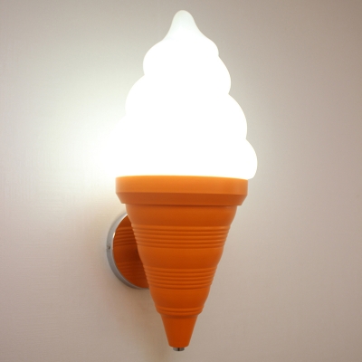 Ice Cream Wall Sconce Lighting Creative Plastic Restaurant LED Wall Mounted Light Fixture