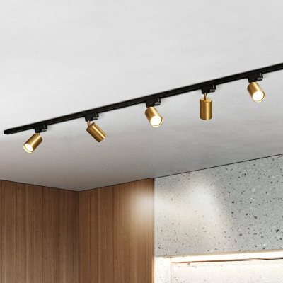 Modern Tubular Track Lighting Fixture Metal Restaurant Semi Flush Mount Ceiling Light