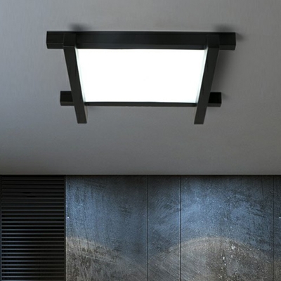 Nordic Style Square Ceiling Flush Light Acrylic Tearoom Led Flush Mount Light Fixture