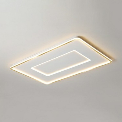 Ultrathin Living Room Ceiling Lamp Acrylic Minimalistic LED Flush Mount Light in White