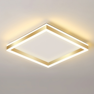 Square Flush Ceiling Light Contemporary Acrylic Study Room LED Flush Mount Lighting Fixture