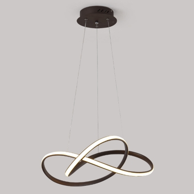 Twist LED Pendant Lighting Simplicity Metal Dining Room Chandelier Light Fixture