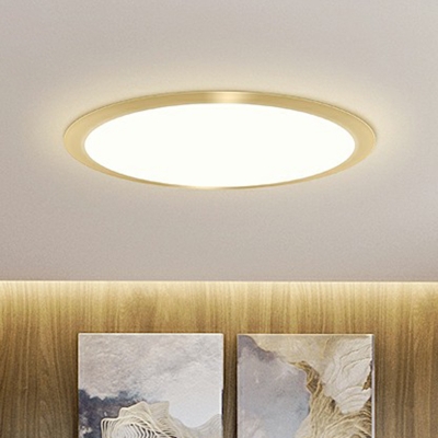Ultrathin Circular LED Ceiling Mounted Fixture Simple Acrylic Bedroom Flush Mount Lamp