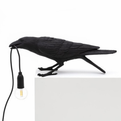 Decorative Bird Statuette Small Night Light Resin Single Bedroom Table Light Kit
