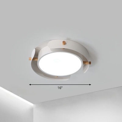 Nordic LED Flush Mount Light Round Flush Ceiling Light Fixture with Acrylic Shade