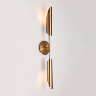 Shaded Wall Light Fixture Postmodern Style Metallic Living Room LED Wall Mounted Lamp