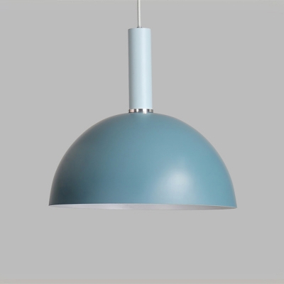 Geometrical Ceiling Hang Light Macaron Metal 1-Light Dining Room Suspension Pendant Light