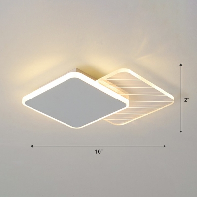 Minimalist Symmetric Ceiling Lamp Acrylic Corridor LED Flush Mount Light Fixture