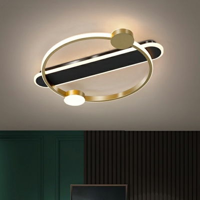 Nordic Circle Flush Mount Lamp Acrylic Bedroom LED Ceiling Flush Mount Light Fixture
