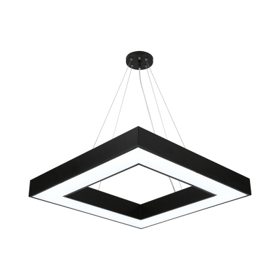 Square Acrylic Ceiling Chandelier Nordic Style LED Hanging Light for Meeting Room
