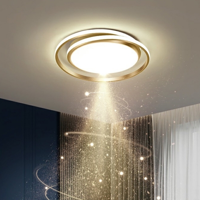 Cycle Flush Mount Fixture Simple Style Acrylic Bedroom LED Ceiling Mounted Light