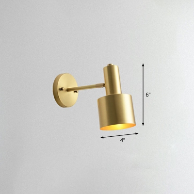 Gold Grenade Shaped Spotlight Colonial Style 1 Head Metal Reading Wall Light for Living Room