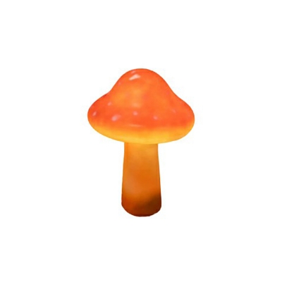 Orange Mushroom LED Ground Lamp Cartoon Resin Landscape Lighting for Garden Decor